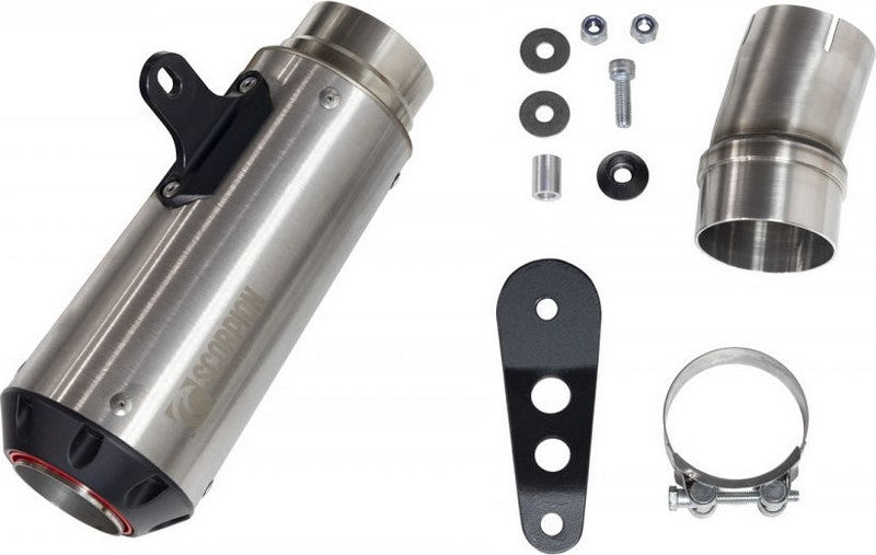 Scorpion Mufflers Red Power Slip-on, Brushed Stainless Steel Sleeve (NON EU HOMOLOGATED) | PBM80SEO