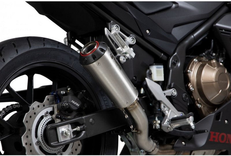 Scorpion Mufflers Red Power Slip-on Brushed Stainless Steel Sleeve | PHA186SEO