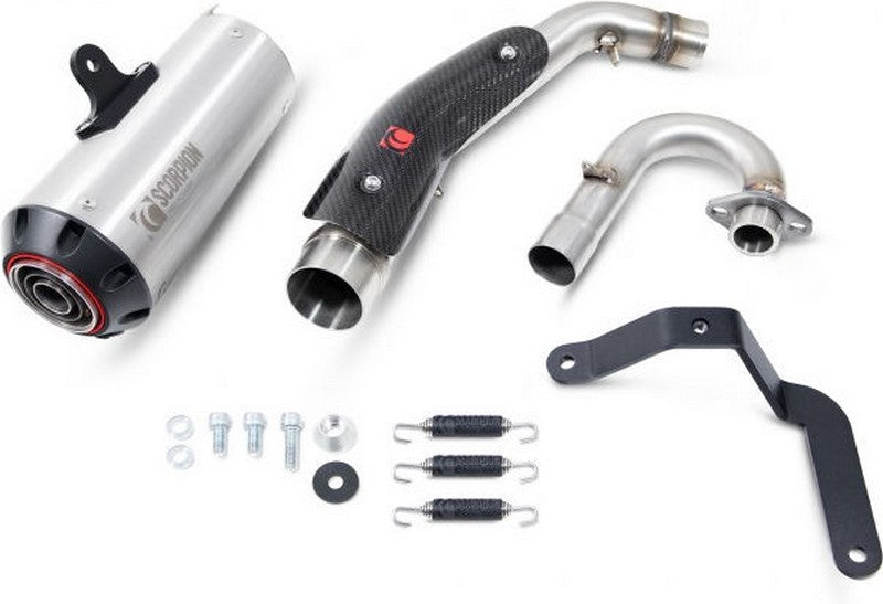 Scorpion Mufflers Red Power Full System Brushed Stainless Steel Sleeve | PHA193SYSSEO