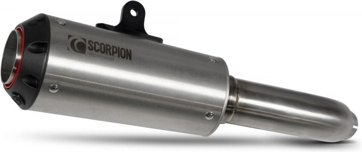 Scorpion Mufflers Red Power Slip-on Brushed Stainless Steel Sleeve (NON EU HOMOLOGATED) | PKA126SEO