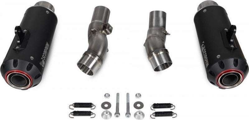 Scorpion Mufflers Red Power Slip-on (Pair) Black Ceramic Coated Sleeve (NON EU HOMOLOGATED) | PKA131BCER