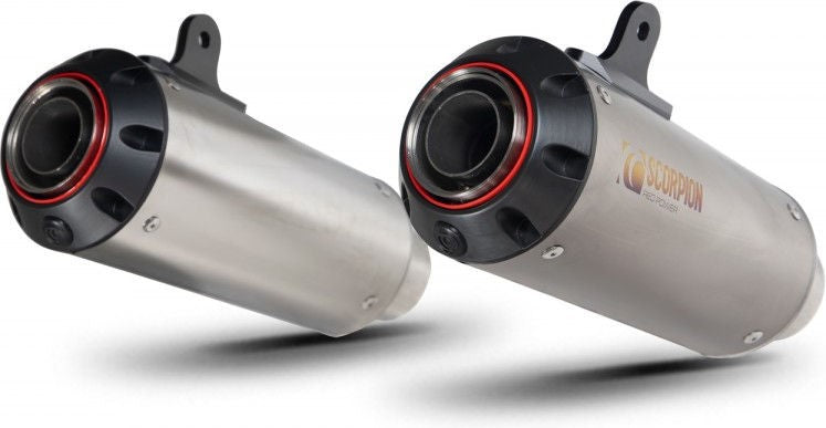 Scorpion Mufflers Red Power Slip-on (Pair) Titanium Sleeve (NON EU HOMOLOGATED) | PKA131TEO