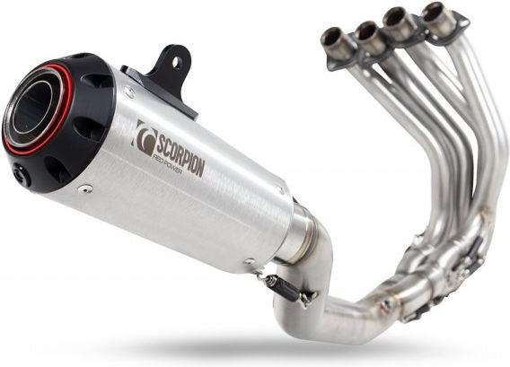 Scorpion Mufflers Red Power Full System  Brushed Stainless Steel Sleeve (NON EU HOMOLOGATED) | PKA140SYSSEO