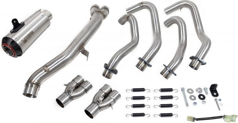 Scorpion Mufflers Red Power Full System  Brushed Stainless Steel Sleeve (NON EU HOMOLOGATED) | PKA140SYSSEO