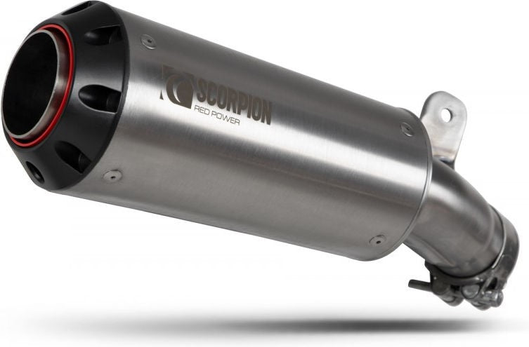 Scorpion Mufflers Red Power Slip-on Brushed Stainless Steel Sleeve (NON EU HOMOLOGATED) | PSI125SEO