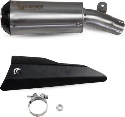 Scorpion Mufflers Red Power Slip-on Brushed Stainless Steel Sleeve (NON EU HOMOLOGATED) | PSI125SEO