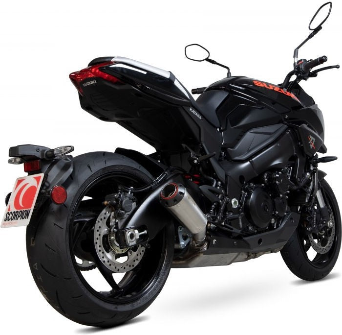 Scorpion Mufflers Red Power Slip-on Brushed Stainless Steel Sleeve (NON EU HOMOLOGATED) | PSI125SEO