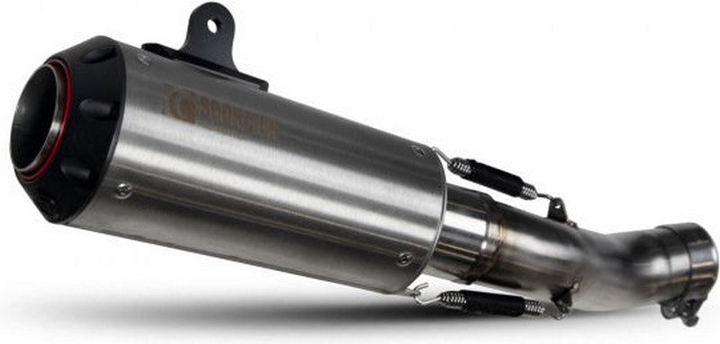 Scorpion Mufflers Red Power Slip-on Brushed Stainless Steel Sleeve | PTR88SESEO