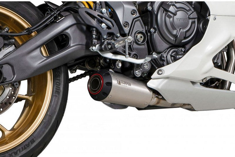 Scorpion Mufflers Red Power Full System Brushed Stainless Steel Sleeve | PYA120SYSSEO