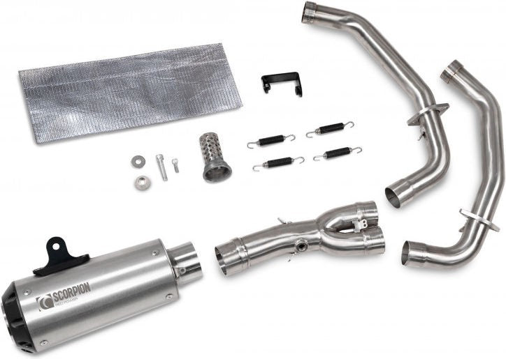 Scorpion Mufflers Red Power Full System Brushed Stainless Steel Sleeve | PYA120SYSSEO