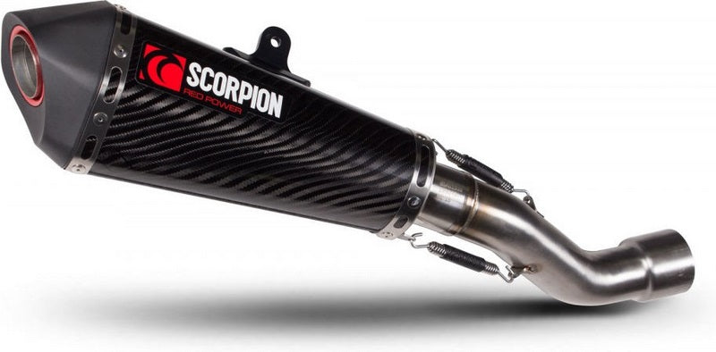 Scorpion Mufflers Serket Taper Slip-on. Removes Factory Catalyst. Carbon Fibre Sleeve | RDI66CEO
