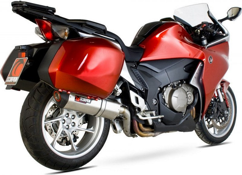 Scorpion Mufflers Serket Parallel Slip-on Brushed Stainless Steel Sleeve (fits to models with panniers) | RHA105SEO