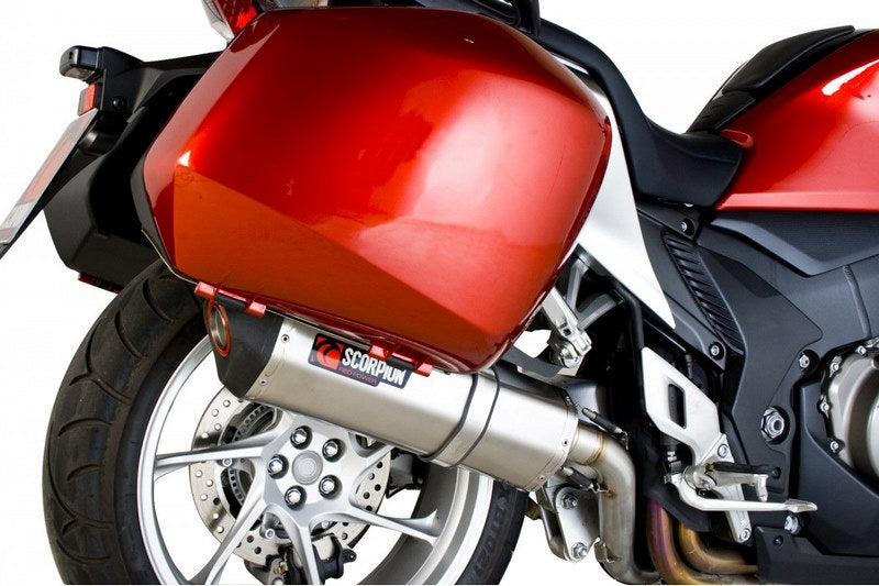 Scorpion Mufflers Serket Parallel Slip-on Brushed Stainless Steel Sleeve (fits to models with panniers) | RHA105SEO