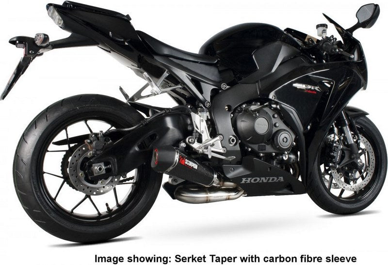 Scorpion Mufflers Serket Taper Slip-on Brushed Stainless Steel Sleeve. Does not fit US or Japanese models. | RHA162SEO