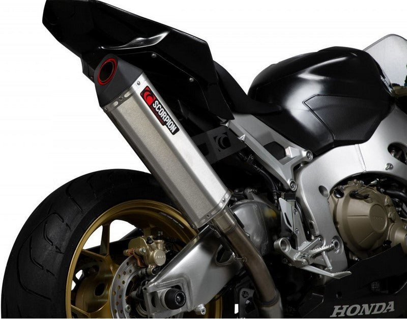 Scorpion Mufflers Serket Track Slip-on Brushed Stainless Steel Sleeve (NON EU HOMOLOGATED) | RHA181SEO