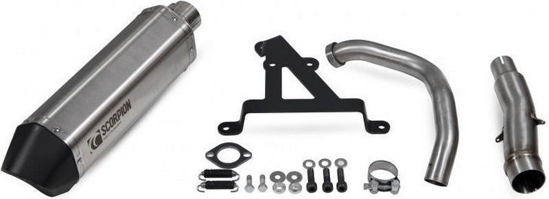 Scorpion Mufflers Serket Parallel Full System Brushed Stainless Steel Sleeve | RHA188SYSSEO