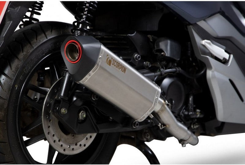 Scorpion Mufflers Serket Parallel Full System Brushed Stainless Steel Sleeve | RHA188SYSSEO