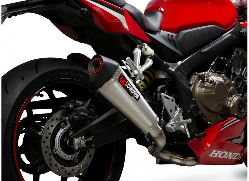 Scorpion Mufflers Serket Taper Full System Brushed Stainless Steel Sleeve (NON EU HOMOLOGATED) | RHA190SYSSEO