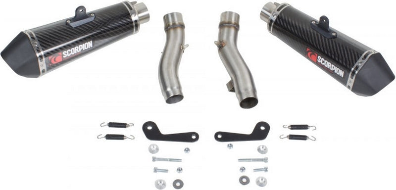 Scorpion Mufflers Serket Taper Slip-on (Pair) Carbon Fibre Sleeve | RKA108CEO