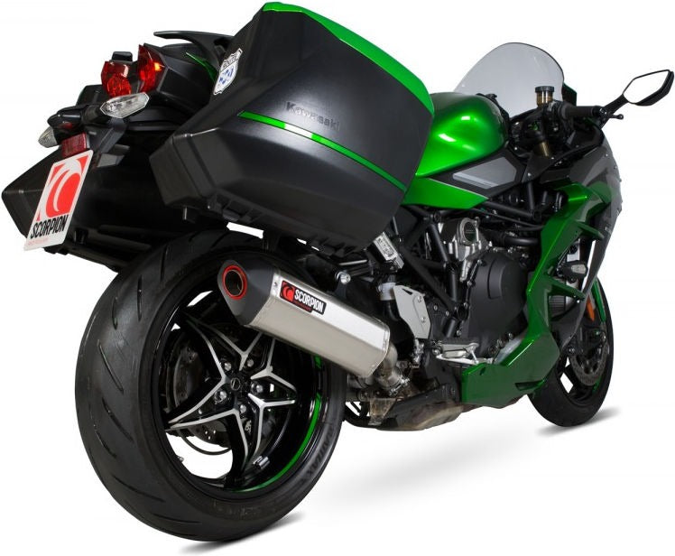 Scorpion Mufflers Serket Parallel Slip-on Brushed Stainless Steel Sleeve | RKA122SEO