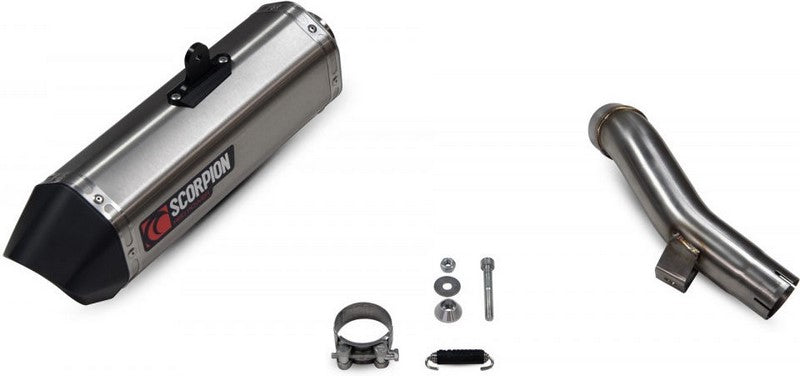 Scorpion Mufflers Serket Parallel Slip-on Brushed Stainless Sleeve (NON EU HOMOLOGATED) | RKA132SEO