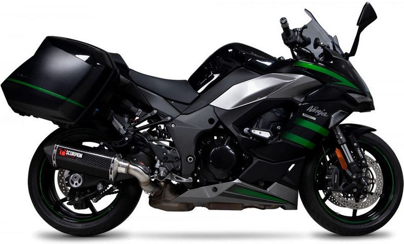 Scorpion Mufflers Serket Parallel Slip-on Carbon Fibre Sleeve. Fits with panniers (NON EU HOMOLOGATED) | RKA137CEO