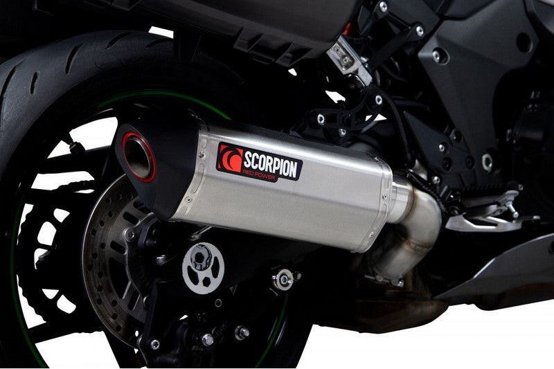 Scorpion Mufflers Serket Parallel Slip-on Brushed Stainless Steel Sleeve. Fits with panniers (NON EU HOMOLOGATED) | RKA137SEO
