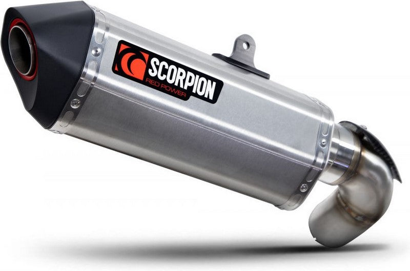 Scorpion Mufflers Serket Parallel Slip-on Brushed Stainless Steel Sleeve. Fits with panniers (NON EU HOMOLOGATED) | RKA137SEO
