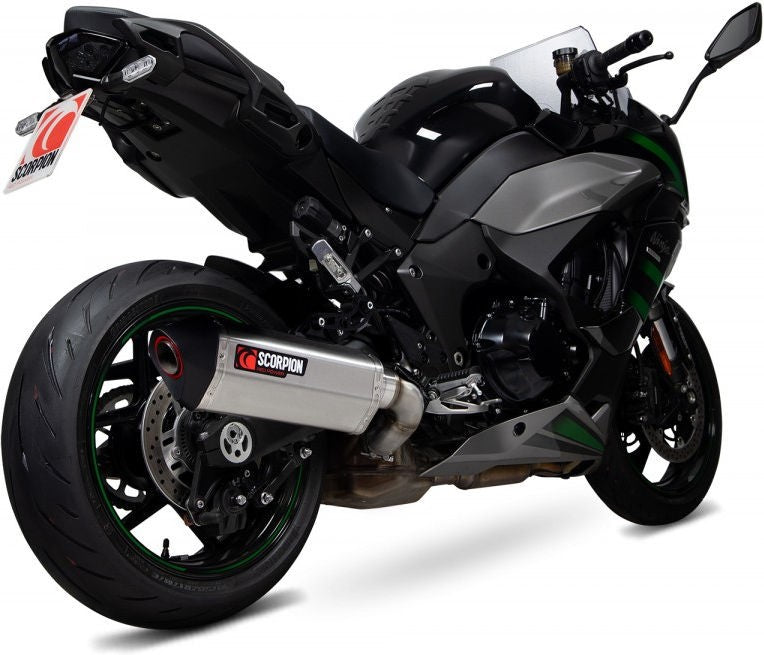 Scorpion Mufflers Serket Parallel Slip-on Brushed Stainless Steel Sleeve. Fits with panniers (NON EU HOMOLOGATED) | RKA137SEO