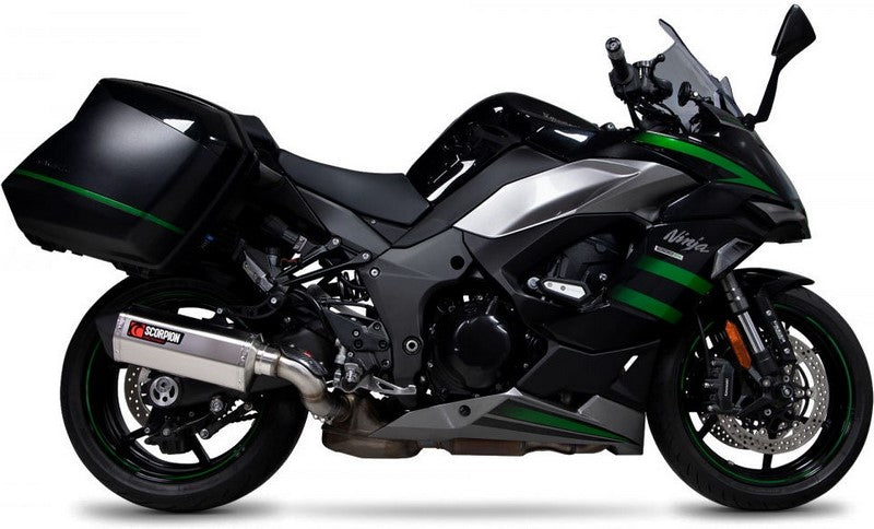 Scorpion Mufflers Serket Parallel Slip-on Titanium Sleeve. Fits with panniers (NON EU HOMOLOGATED) | RKA137TEO
