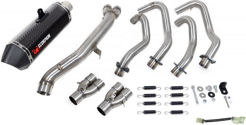 Scorpion Mufflers Serket Parallel Full System  Carbon Fibre Sleeve (NON EU HOMOLOGATED) | RKA140SYSCEO