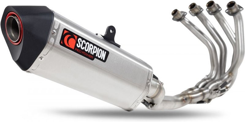 Scorpion Mufflers Serket Parallel Full System  Brushed Stainless Steel Sleeve (NON EU HOMOLOGATED) | RKA140SYSSEO