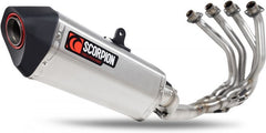 Scorpion Mufflers Serket Parallel Full System  Brushed Stainless Steel Sleeve (NON EU HOMOLOGATED) | RKA140SYSSEO