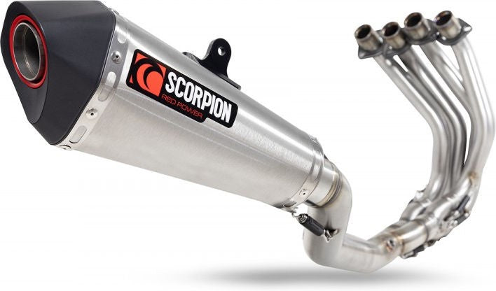 Scorpion Mufflers Serket Taper Full System Brushed Stainless Steel Sleeve (NON EU HOMOLOGATED) | RKA141SYSSEO