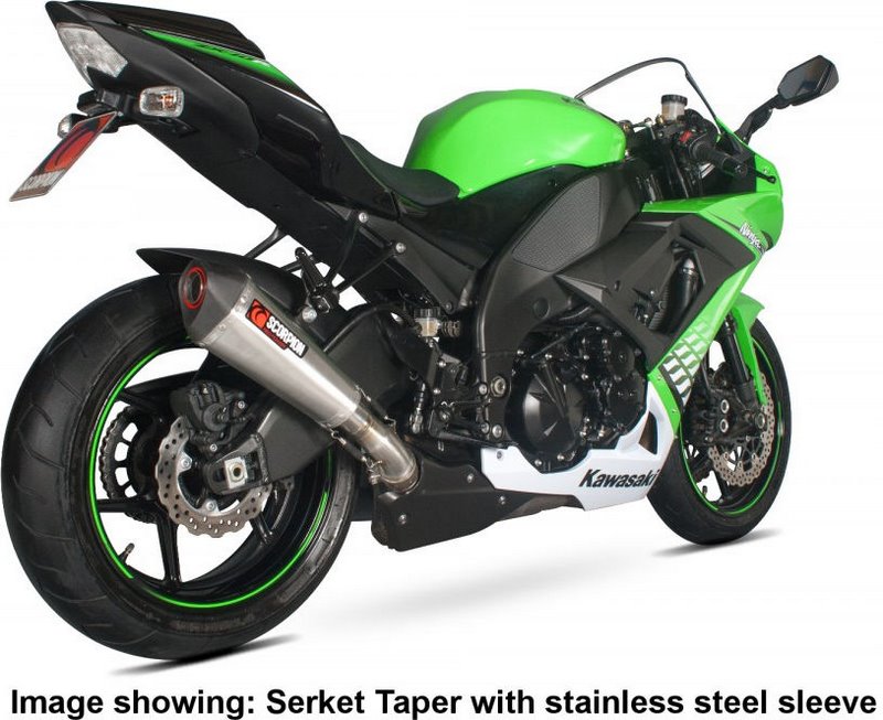 Scorpion Mufflers Serket Taper Slip-on Titanium Sleeve | RKA80TEO