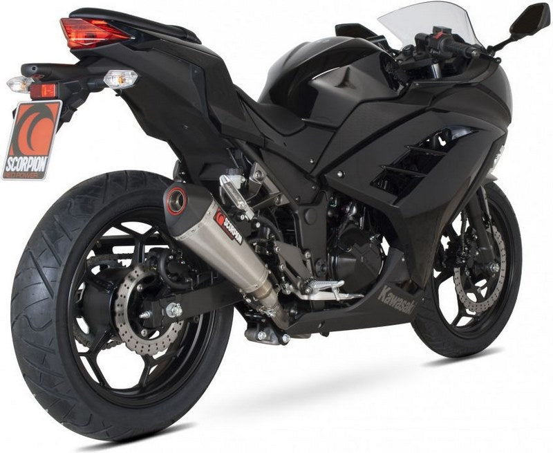 Scorpion Mufflers Serket Taper Slip-on Brushed Stainless Steel Sleeve | RKA95SEO