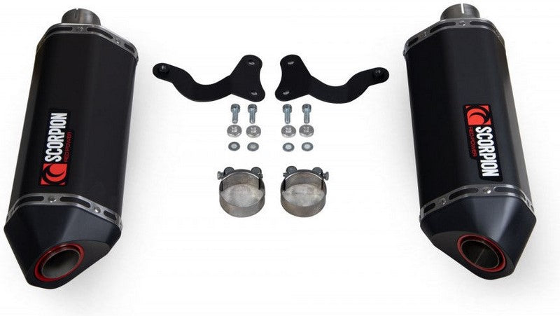 Scorpion Mufflers Serket Parallel Slip-on (Pair) Black Ceramic Coated Sleeve (NON EU HOMOLOGATED) | RTR88BCER