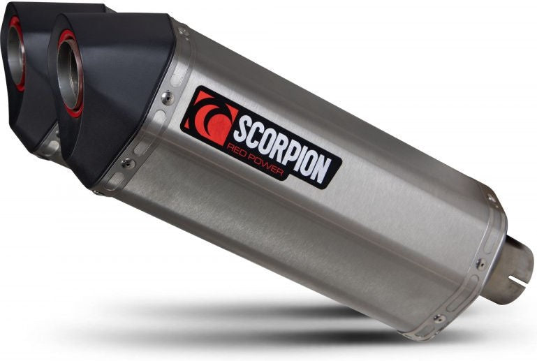 Scorpion Mufflers Serket Parallel Slip-on (Pair) Brushed Stainless Steel Sleeve (NON EU HOMOLOGATED) | RTR88SEO