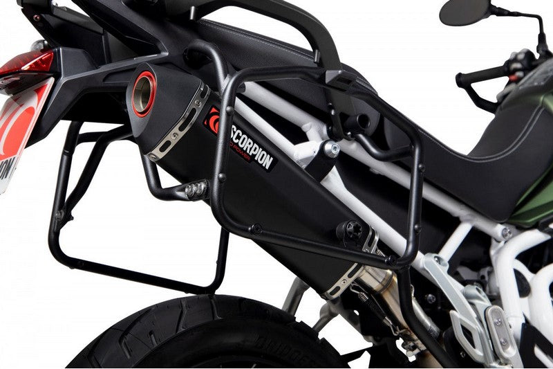 Scorpion Mufflers Serket Parallel Slip-on Black Ceramic Coated Sleeve. Fits with panniers (NON EU HOMOLOGATED) | RTR90BCER