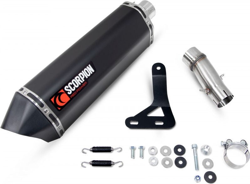 Scorpion Mufflers Serket Parallel Slip-on Black Ceramic Coated Sleeve. Fits with panniers (NON EU HOMOLOGATED) | RTR90BCER
