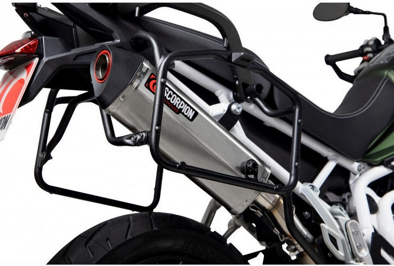 Scorpion Mufflers Serket Parallel Slip-on Brushed Stainless Steel Sleeve. Fits with panniers | RTR90SEO