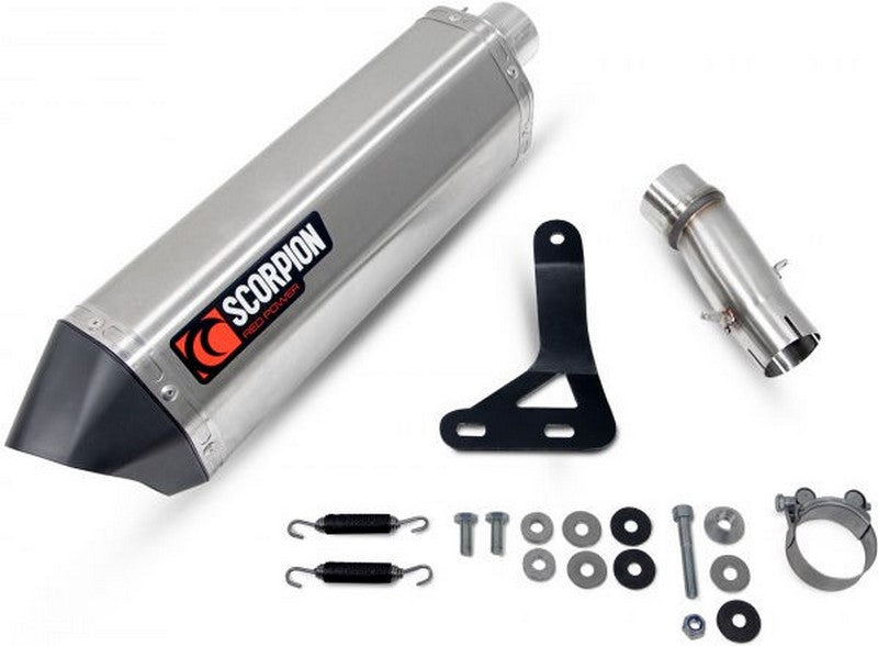 Scorpion Mufflers Serket Parallel Slip-on Brushed Stainless Steel Sleeve. Fits with panniers | RTR90SEO
