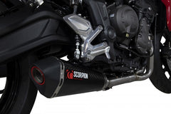 Scorpion Mufflers Serket Taper Full System Carbon Fibre Sleeve (NON EU HOMOLOGATED) | RTR91SYSCEO
