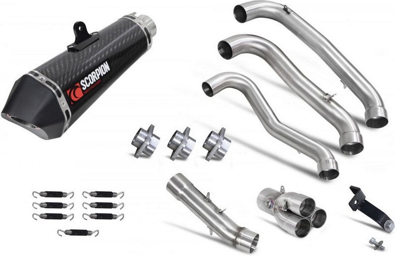 Scorpion Mufflers Serket Taper Full System Carbon Fibre Sleeve (NON EU HOMOLOGATED) | RTR91SYSCEO