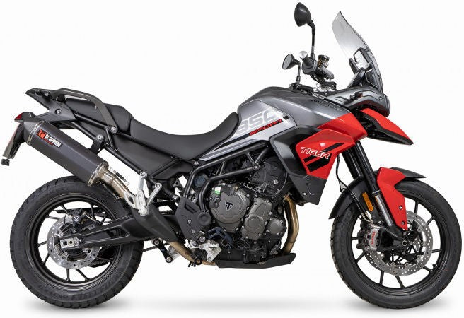 Scorpion Mufflers Serket Parallel Slip-on Black Ceramic Coated Sleeve. Fits with panniers | RTR92BCER