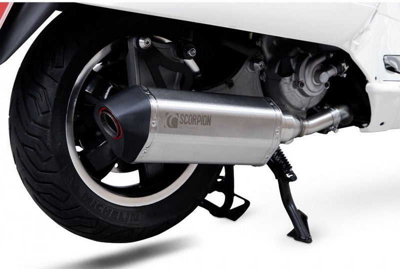 Scorpion Mufflers Serket Parallel Slip-on Brushed Stainless Steel Sleeve | RVE218SEO