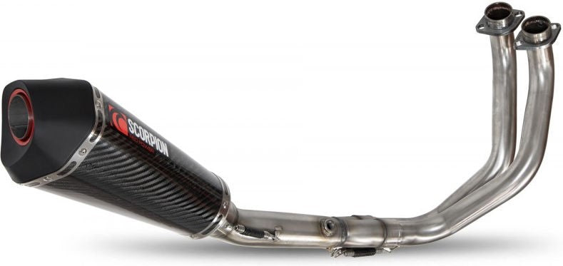 Scorpion Mufflers Serket Taper De-cat Race Full System Carbon Fibre Sleeve (NON EU HOMOLOGATED) | RYA112SYSCEO