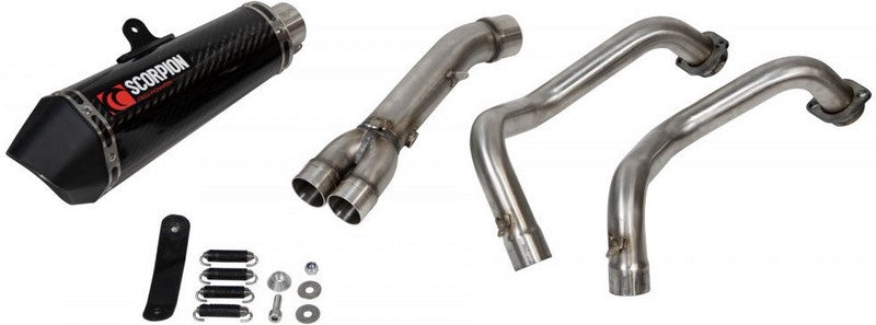 Scorpion Mufflers Serket Taper De-cat Race Full System Carbon Fibre Sleeve (NON EU HOMOLOGATED) | RYA112SYSCEO