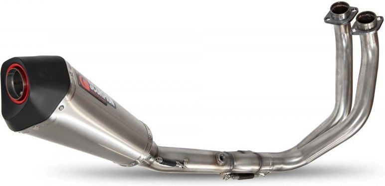 Scorpion Mufflers Serket Taper De-Cat Race Full System Brushed Stainless Steel Sleeve (NON EU HOMOLOGATED) | RYA112SYSSEO