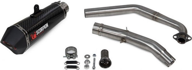Scorpion Mufflers Serket Taper Full System Carbon Fibre Sleeve | RYA113SYSCEO